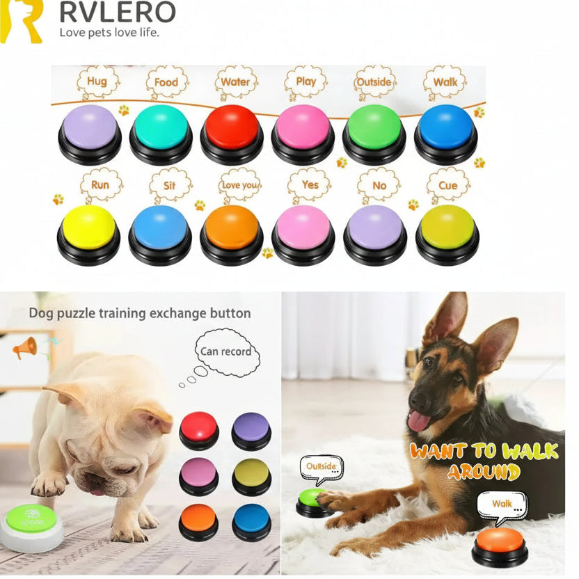 Dog Communication Button – 30s Voice Recording Training Buzzer