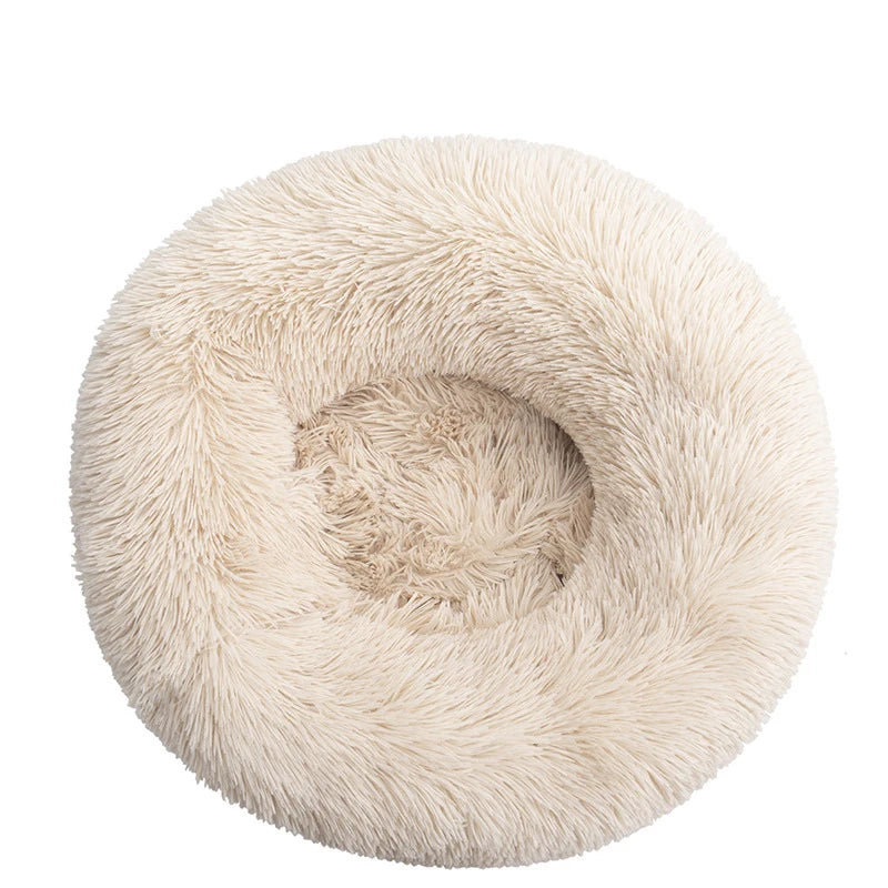 Pet Dog Bed Donut Cuddler – Ultra Soft Washable Round Dog Kennel, Winter Warm Sofa