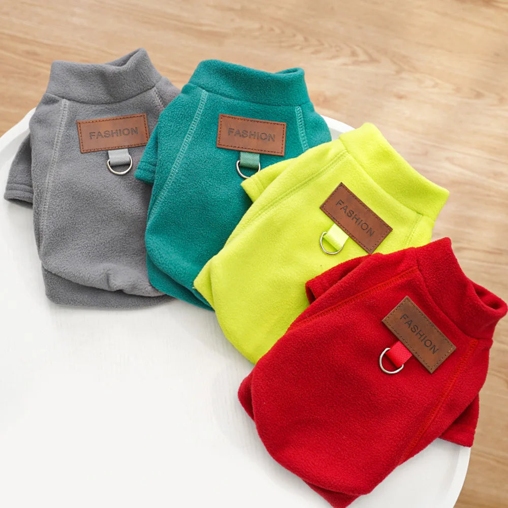 Winter Dog Hoodie – Warm Solid Color Sweatshirt for Small Dogs