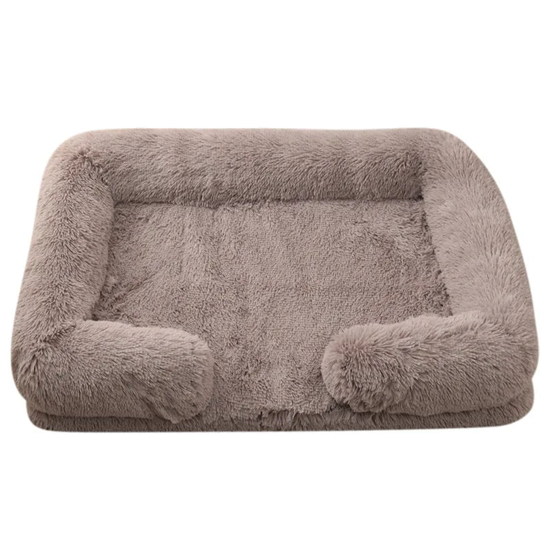 Dog Bed Plush Pet Bed – Thickened Winter Sleeping Pad, Removable Cover for Small & Large Dogs