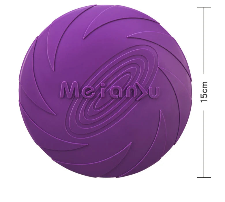 Silicone Flying Disc - Bite-Resistant Dog Training Toy for Fetch & Outdoor Play