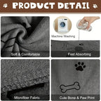 Quick Drying Bath Towel for Dogs – Large Soft Absorbent Microfiber Pet Towel