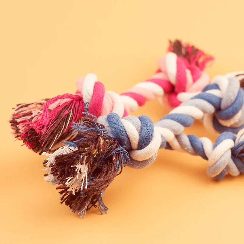 Cotton Rope Dog Toy – Double Knot Bite Resistant, Durable & Safe for Chewing