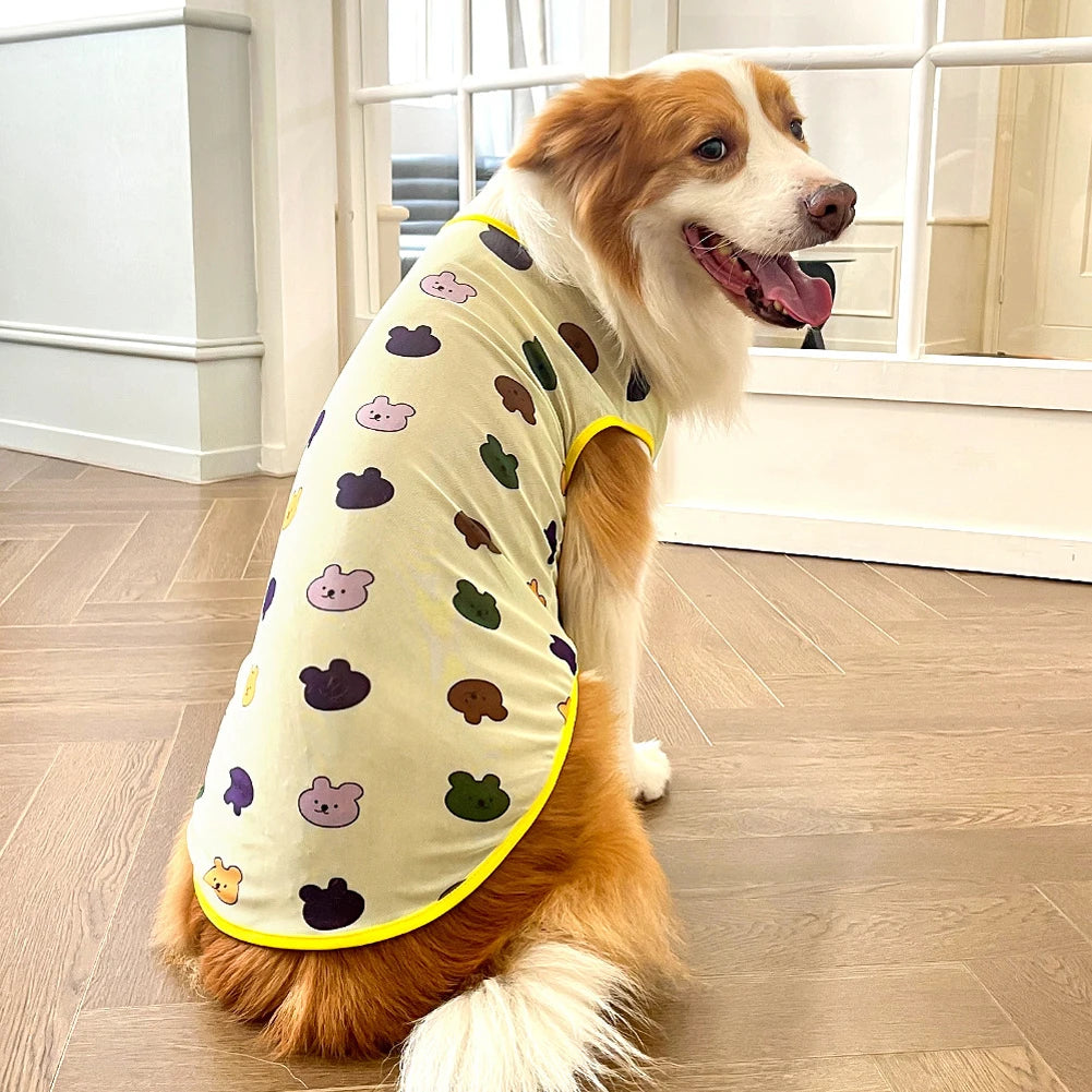 Breathable Dog Vest for Medium Large Dogs – Soft Multicolor Shirt