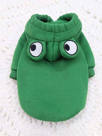 Frog Dog Hoodie Sweater – Green Cozy Pullover for Small Dogs