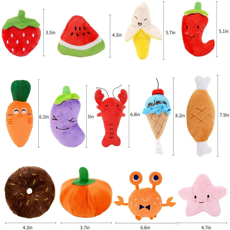 Dog Squeaky Plush Toy Pack – 10/20/50 Pieces