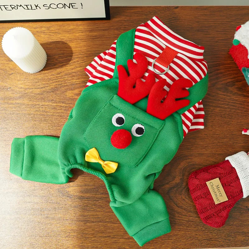 Santa Claus Dog Coat Costume – Red Holiday Winter Jacket