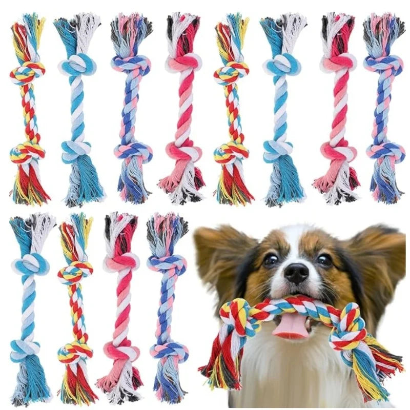 Cotton Rope Dog Toy – Double Knot Bite Resistant, Durable & Safe for Chewing