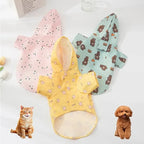 Waterproof Dog Raincoat – Lightweight Blue Polyester Jacket