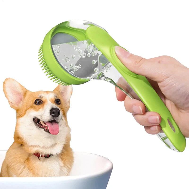2025 2 In 1 Pet Bath Brush With Built In Shampoo Dispenser For Dogs Grooming Massage