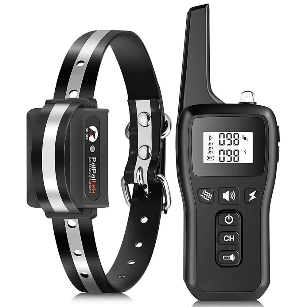 Waterproof Dog Training Collar – 1000M Remote Beep Vibration Shock
