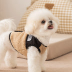 Maltese Plush Dog Vest Coat – Warm Fleece Winter Jacket Pink