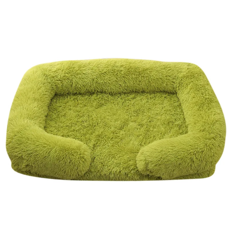 Dog Bed Plush Pet Bed – Thickened Winter Sleeping Pad, Removable Cover for Small & Large Dogs