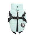 Winter Dog Coat Hoodie with Zipper Harness – Fleece Lined