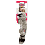 KONG Scrunch Knots Raccoon Dog Toy – Stuffing-Free Plush Squeaky Toy