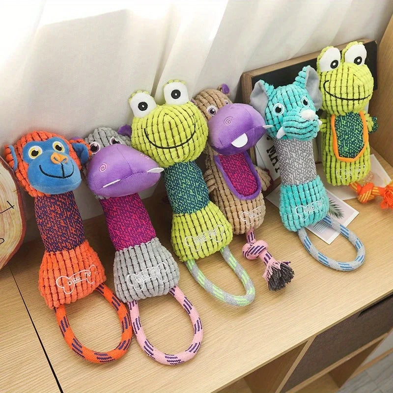 Animal Shape Corduroy Squeaky Dog Toy