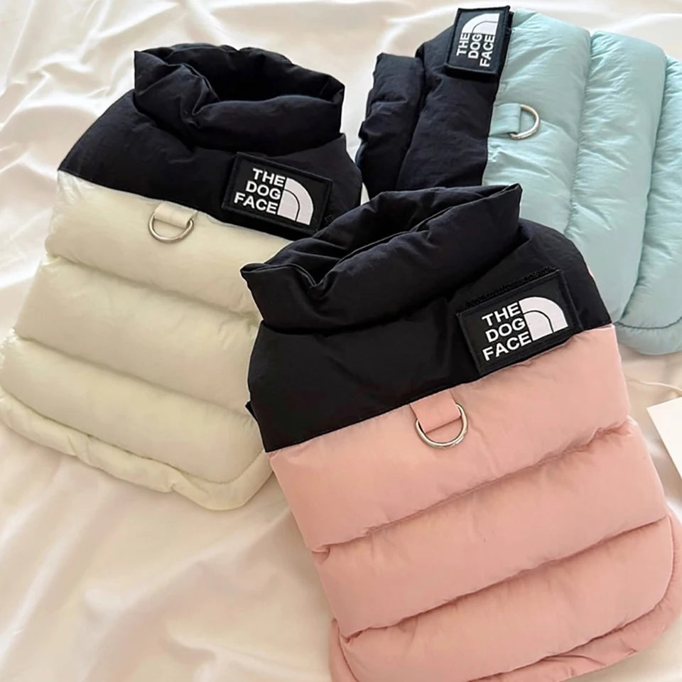 Warm Cotton Dog Coat – Blue Teddy Fleece Winter Jacket