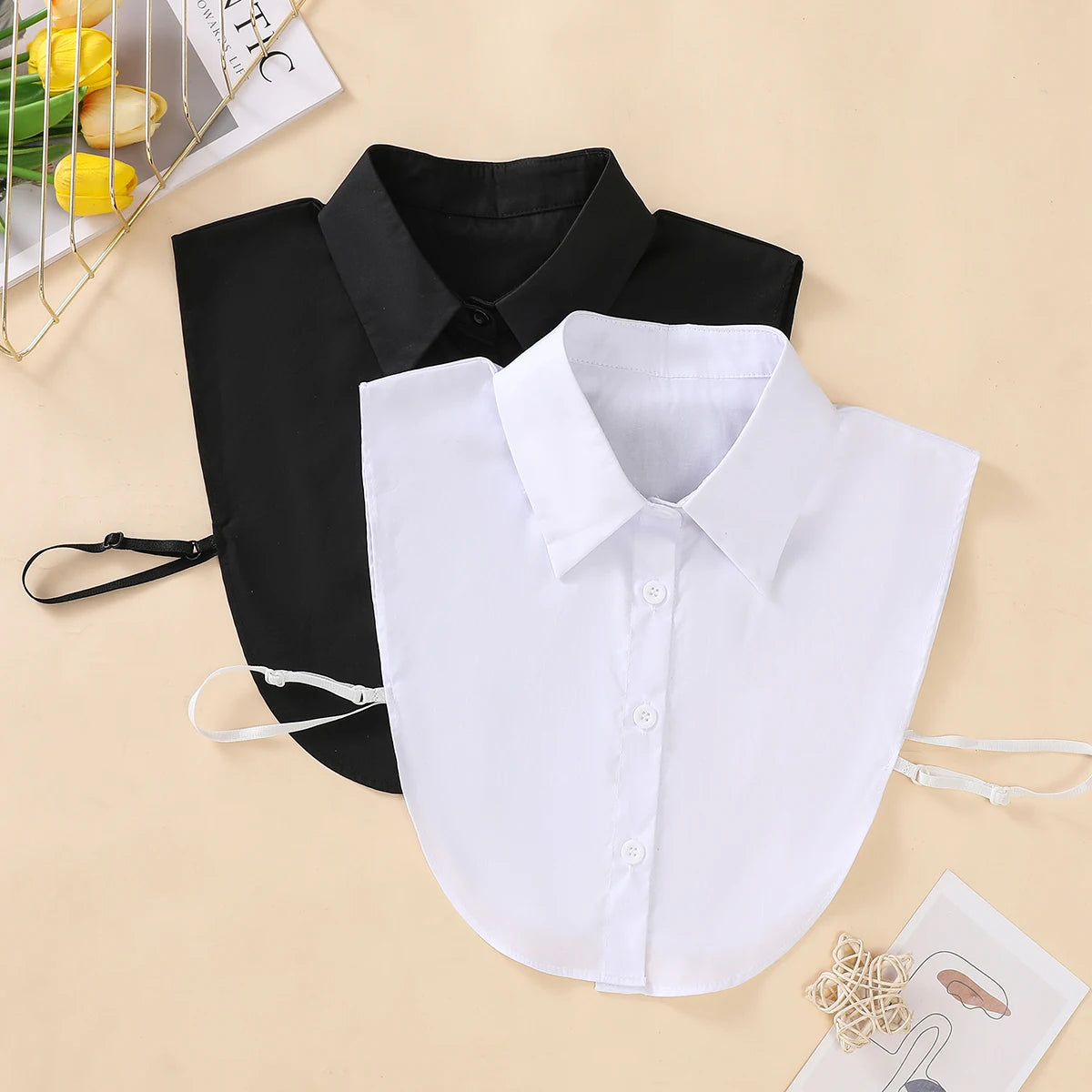 Detachable Cotton Fake Collar for Women – One Size