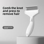 Floating Stainless Steel Dog Brush - Curved Undercoat Grooming Comb