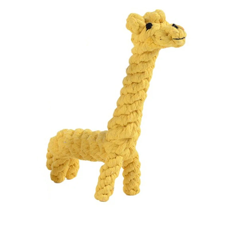 Cartoon Animal Rope Toy – Teeth Cleaning for Dogs