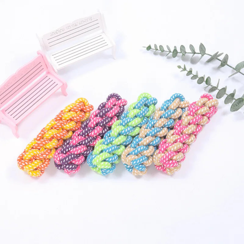 Cotton Rope Ball Toy - Interactive Toothbrush for Dogs of All Sizes