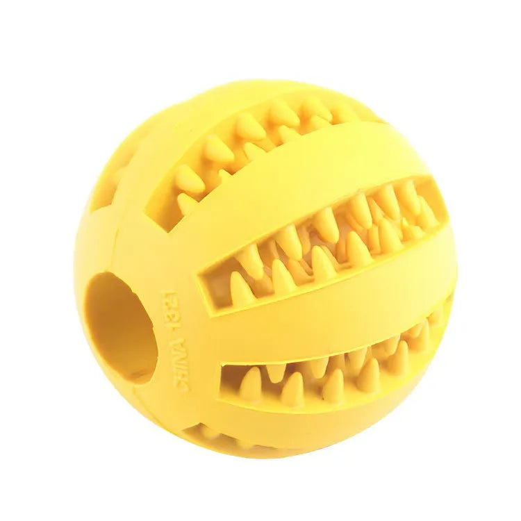 Bite Resistant Treat Feeder Ball - Durable Toy for Dogs with Tooth Cleaning Benefits