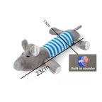 Plush Squeaky Dog Toys for All Sizes — Elephant, Duck & Pig Chew Toys