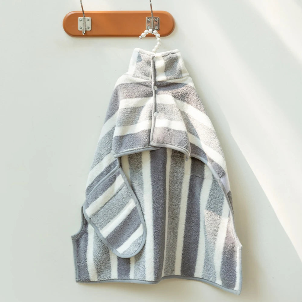 Quick-Dry Dog Bathrobe - Ultra-Absorbent Thick Coral Fleece Pet Towel