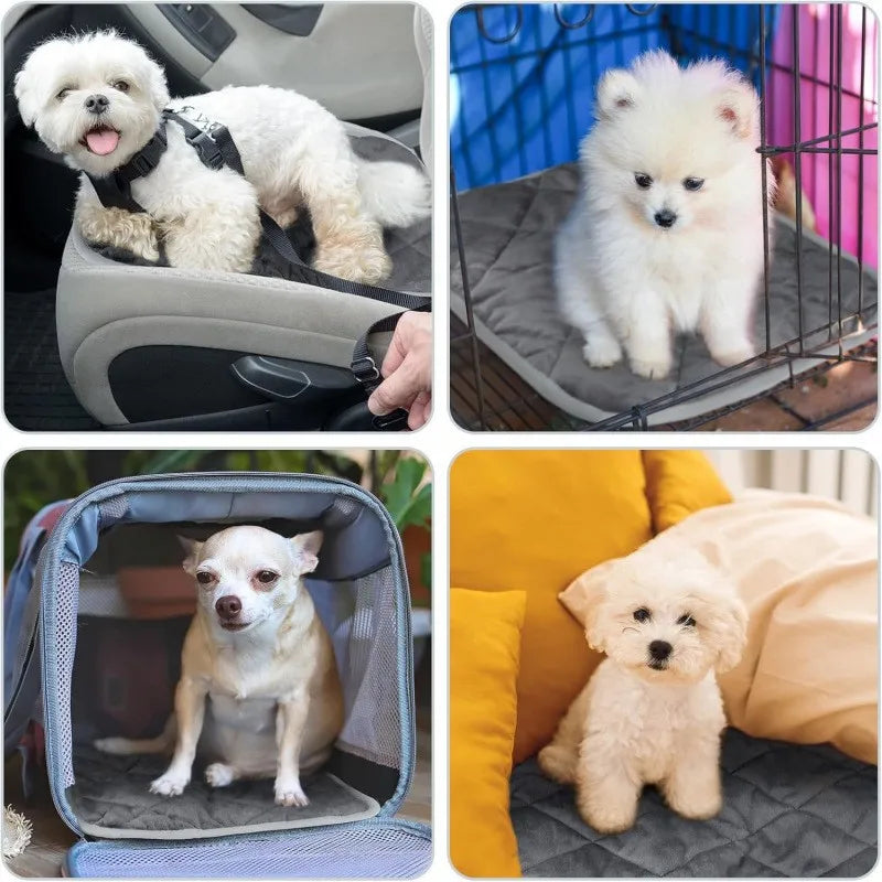 Self-Heating Dog Crate Pad – Extra Warm Thermal Kennel Mat with Anti-Slip Bottom