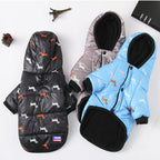 Dog Hooded Down Jacket – Winter Coat with Leash Ring