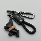 Leather Braided Rope Keychain – Anti-Loss Key Strap