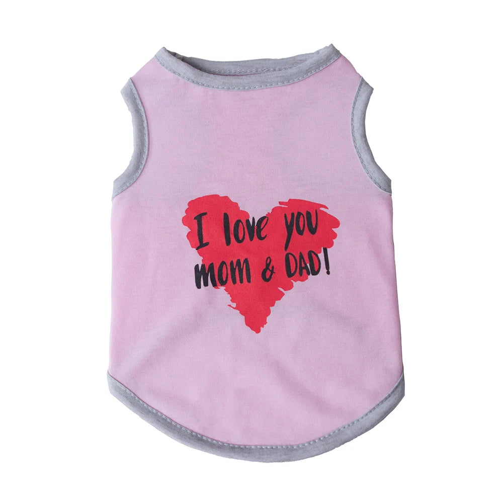 HOOPREETY Breathable Sleeveless Cotton Dog Vest – Summer Wear for Small Dogs