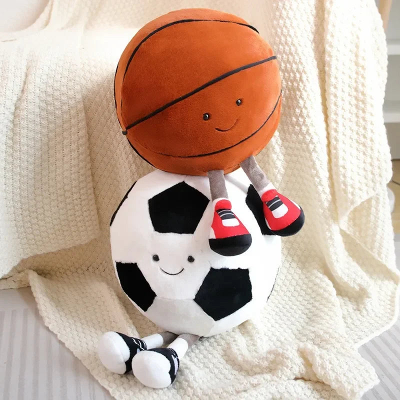 Football & Basketball Plush Dog Toy