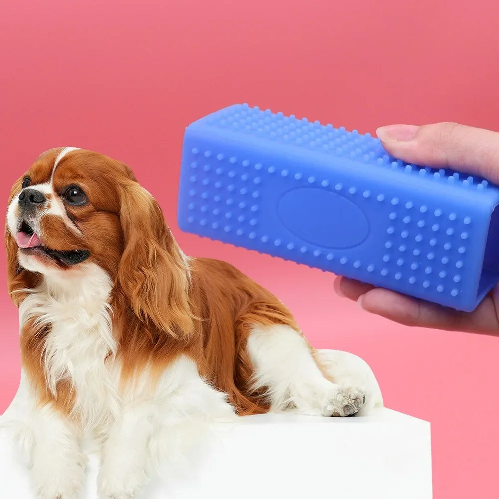 Silicone Rubber Dog Hair Remover Brush for Furniture, Car Seats & Carpets