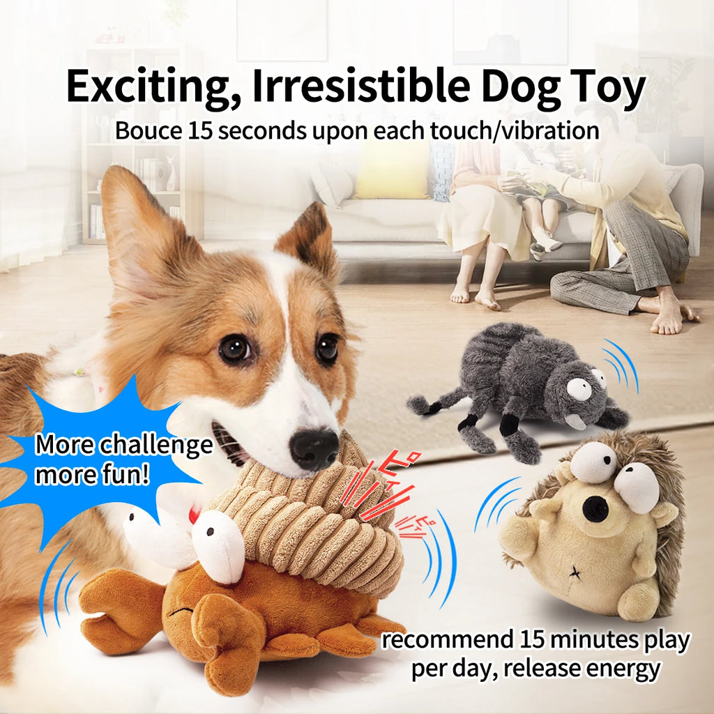 Interactive Dancing Dog Toy Ball – Motion Activated Plush Fetch