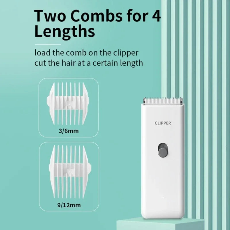 Ultra-Quiet Electric Dog Clipper - Low Vibration Paw & Detail Trimmer