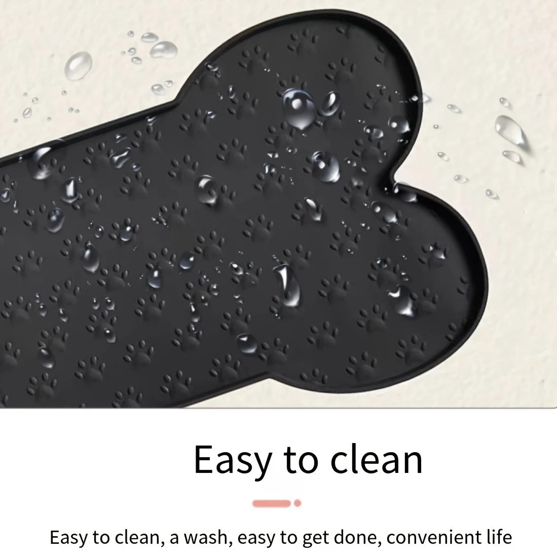 Silicone Dog Feeding Mat – Non-Slip Waterproof Pet Bowl Mat with Raised Edges, Washable