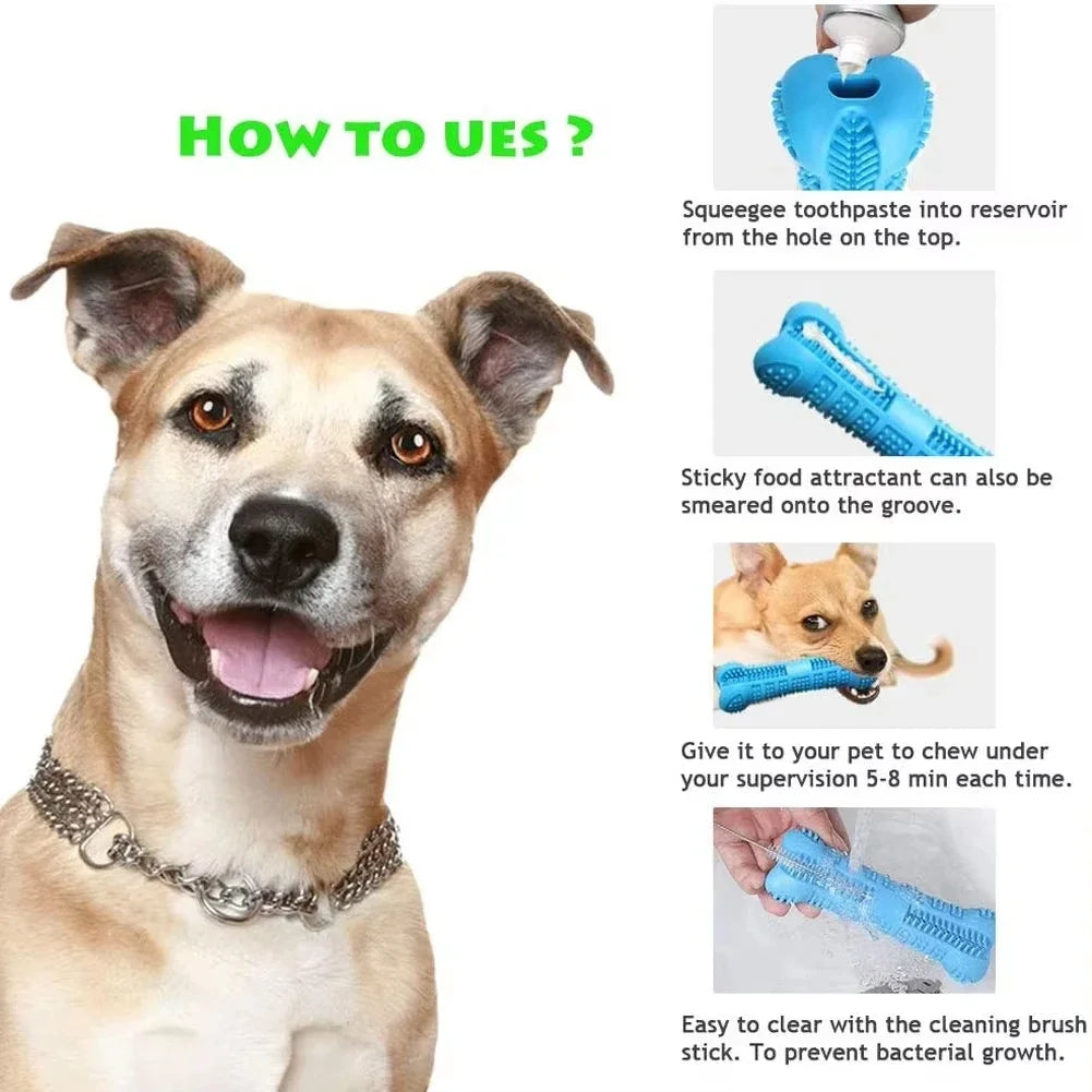 Soft Rubber Dog Toothbrush for Small Dogs – 360° Teeth Cleaning