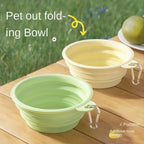 Collapsible Dog Travel Bowl – Portable Silicone Feeder with Carabiner (350ml)