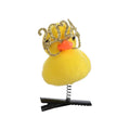 Duck Plush Hair Clip – Kids Bowknot Flower