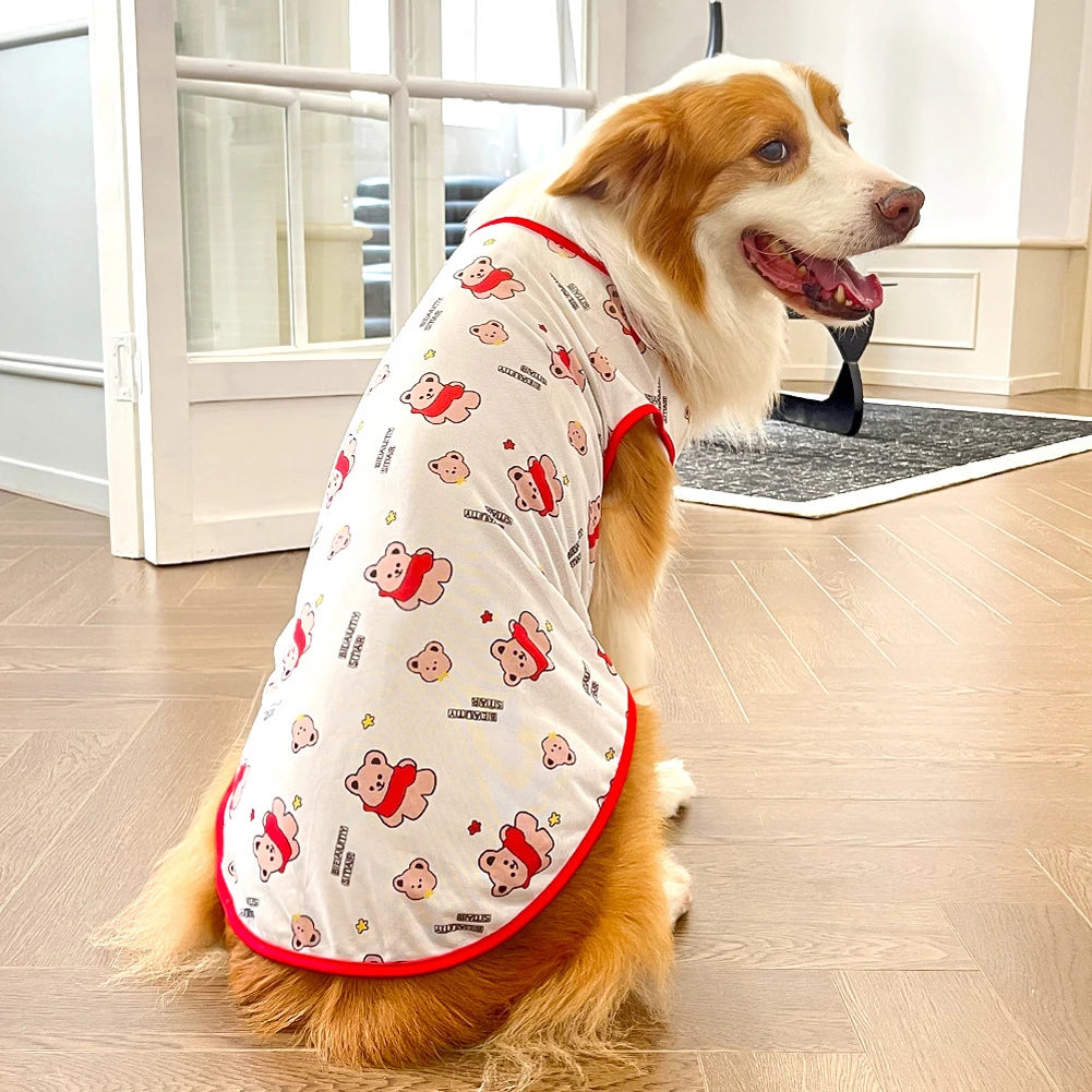 Breathable Dog Vest for Medium Large Dogs – Soft Multicolor Shirt