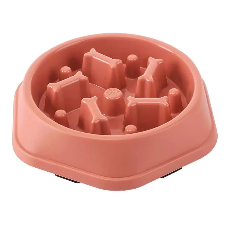 Bone-Pattern Slow Feeder Dog Bowl – Anti-Choke Healthy Eating Dish