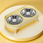 Elevated Double Dog Bowl – Stylish Neck Support Feeder