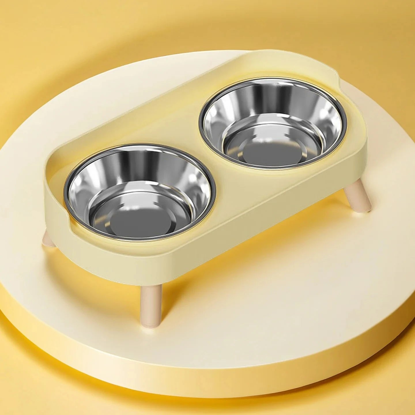 Elevated Double Dog Bowl – Stylish Neck Support Feeder