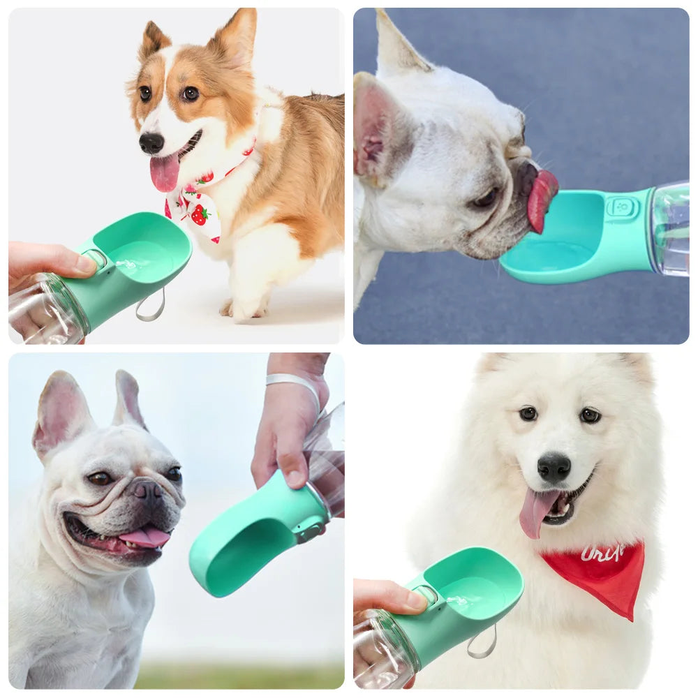 Portable Dog Water Bottle & Travel Bowl – Leak-Proof Dispenser