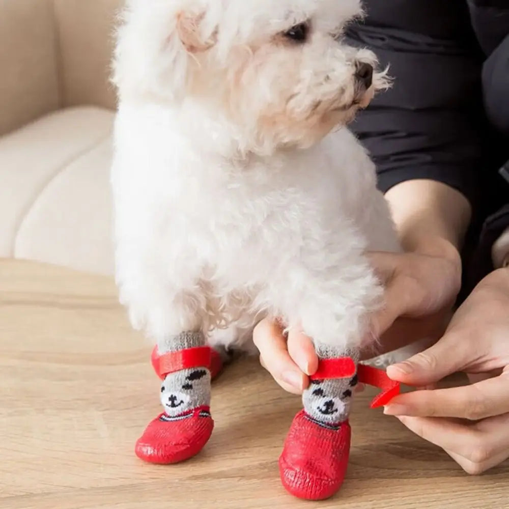 Waterproof Dog Boots – Non Slip Rubber Winter Paw Protectors