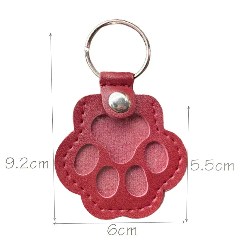 Leather Dog Memorial Keychain – Fur Keepsake Locket Gift