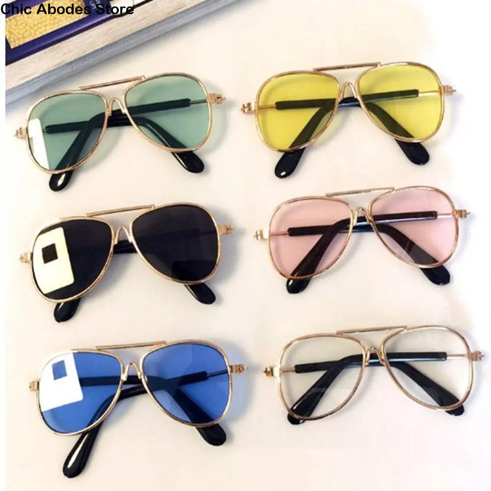 Pet Sunglasses for Small Dogs – Metal Frame, AC Resin Lenses, Comfortable Fit