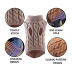 Solid Color Dog Sweater – Cozy Wool Knit for Small Dogs