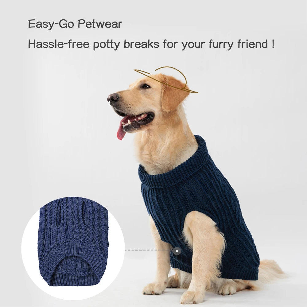 Cozy Knitted Dog Sweater – Soft Acrylic Winter Pet Pullover